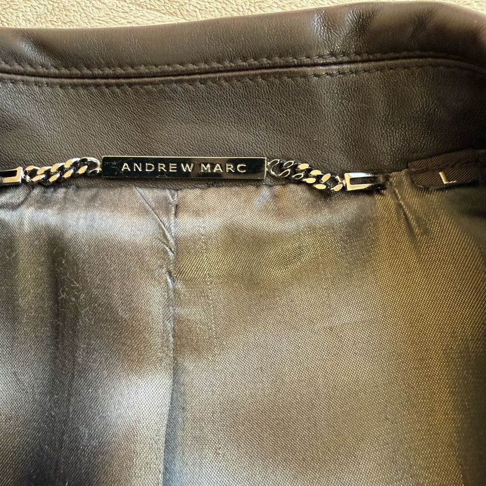 Andrew Marc Leather Dark Brown Men’s - Picture 3 of 11